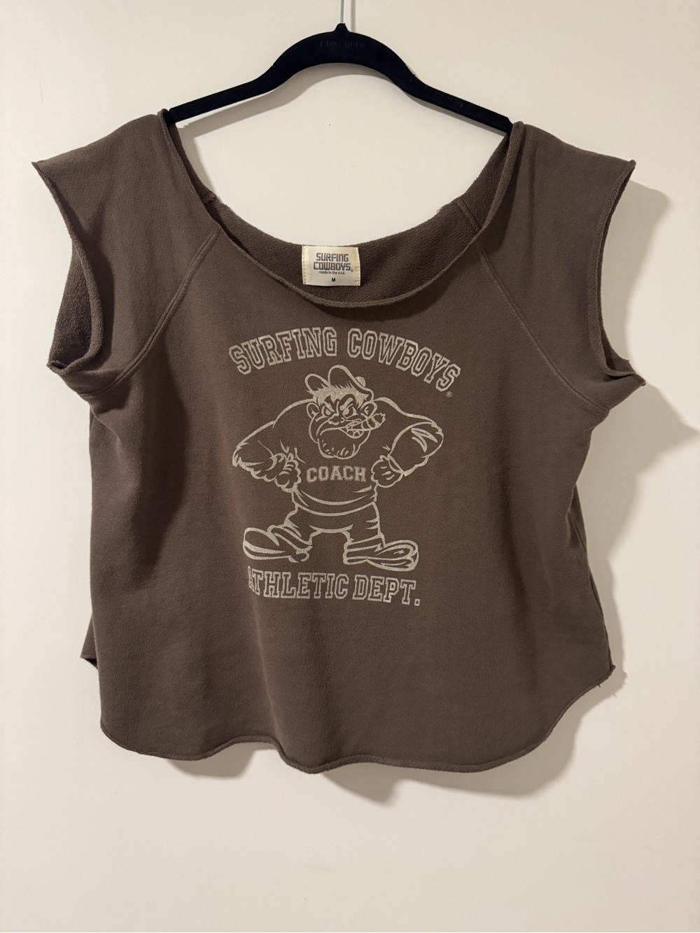Surfing Cowboys Athletic Raglan – Raw-Finished Scoop In Moca